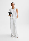 Christian Aks Sharon Linen Trouser Trousers 9001 White